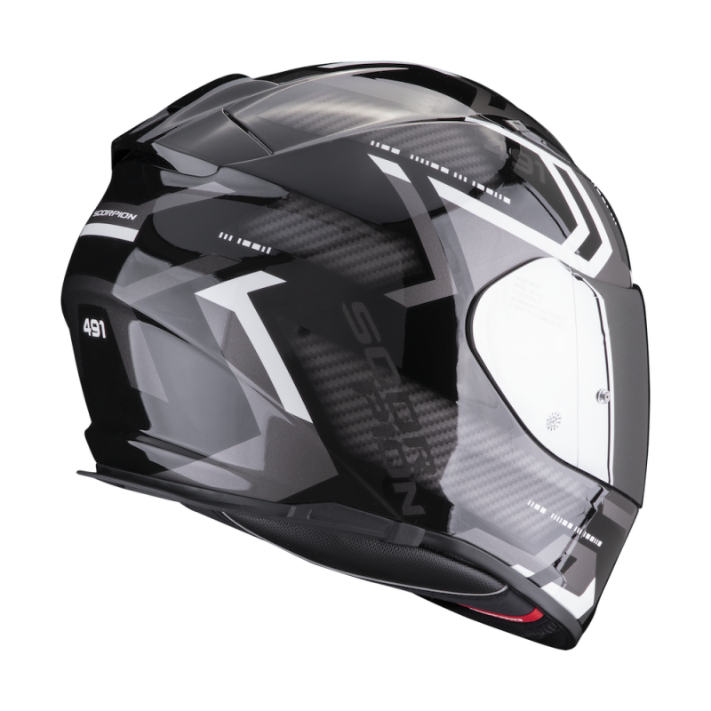 Scorpion Helmet Exo-491 Spin glossy black white