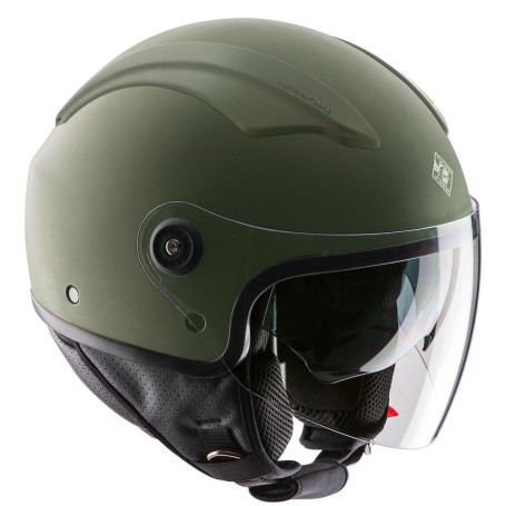 Casco jet Tucano Urbano El top verde airbone opaco