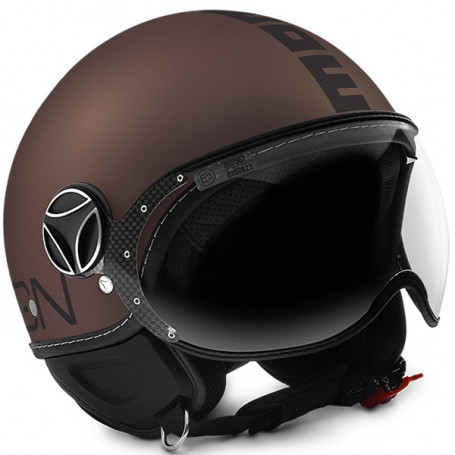 JET HELMET MOMO DESIGN FIGHTER EVO Tobacco frost decal black